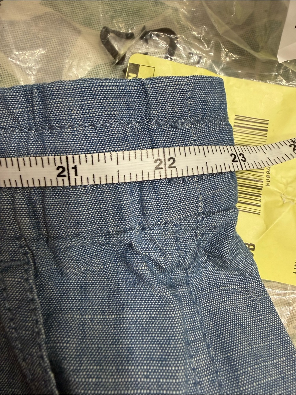 Cotton Drawstring Blue Chambray Shorts 3X J.Crew - Picture 7 of 7
